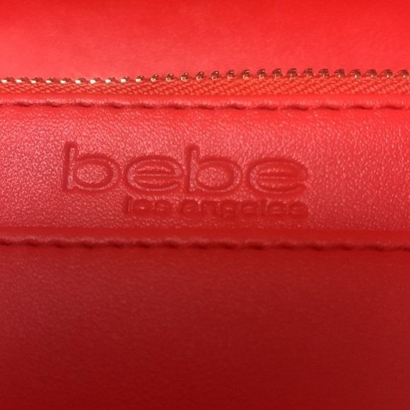 NWT Bebe Crossbody Sophia Quilted Handbag Chain Strap Purse Shoulder Cherry Red - Picture 9 of 12